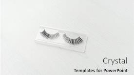  Presentation with glue - Audience pleasing presentation theme consisting of false-eyelashes-glue-application-fake backdrop and a white colored foreground