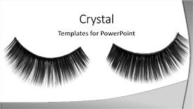  Presentation with eyelashes - Beautiful slides featuring false eyelashes on white background backdrop and a white colored foreground