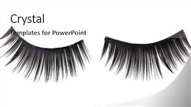  Presentation with fall leaves border white - Theme consisting of false lashes isolated on white background and a white colored foreground