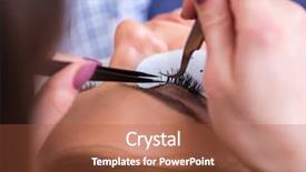  Presentation with young woman diagnosis of sti - Theme consisting of false master - young woman getting eyelash extension background and a  colored foreground