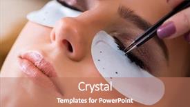  Presentation with sydney getting around - Slides featuring false master - young woman getting eyelash extension background and a coral colored foreground