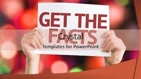  Presentation with colorful fancy carp fish koi - PPT theme consisting of false right - get the facts card background and a coral colored foreground