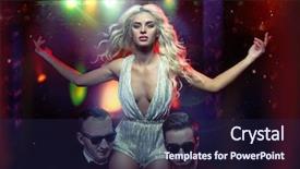  Presentation with oscar - PPT layouts with oscar - beautiful blonde celebrity on stage background and a wine colored foreground