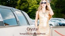  Presentation with woman car driver map - Amazing presentation having woman getting out of limousine backdrop and a lemonade colored foreground