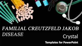  Presentation with disease - PPT theme consisting of familial-creutzfeld-jakob-disease-text background and a black colored foreground