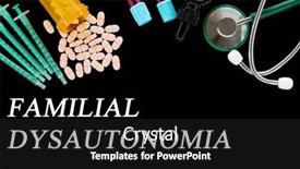  Presentation with disease - Theme with familial-dysautonomia-text-on-medical background and a dark gray colored foreground