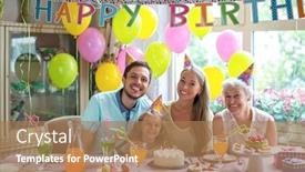  Presentation with families - PPT layouts enhanced with families-with-a-child background and a coral colored foreground