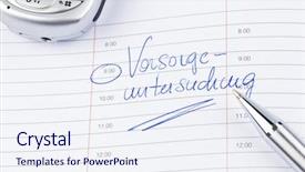  Presentation with colon cancer screening - PPT theme with familiy - entry to the calendar screening background and a sky blue colored foreground