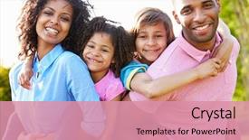  Presentation with african children - Slide set featuring elementary teacher teaching children - mother teaches son child letters background and a coral colored foreground.