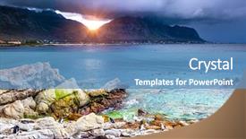  Presentation with arizona sunset view - Cool new slides with animal s family - amazing view of betty's bay backdrop and a teal colored foreground