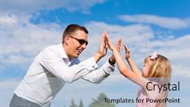  Presentation with daughter - Amazing presentation having family affairs - father and daughter backdrop and a light blue colored foreground
