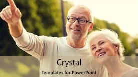  Presentation with family tourism - Presentation consisting of family age tourism travel background and a  colored foreground