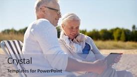  Presentation with family tourism - PPT layouts having family age travel tourism background and a light blue colored foreground