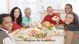 Presentation with christmas dinner - Amazing presentation theme having family all together at christmas dinner backdrop and a lemonade colored foreground