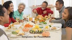  Presentation with christmas dinner - Presentation having family all together at christmas dinner background and a lemonade colored foreground