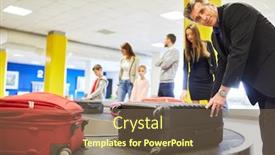  Presentation with airport terminal - Amazing presentation theme having family-and-business-people-pick backdrop and a violet colored foreground