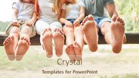  Presentation with broken family children sad - Theme enhanced with family-and-children-sit-barefoot background and a lemonade colored foreground