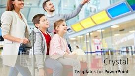  Presentation with departure - PPT layouts enhanced with family-and-children background and a soft green colored foreground