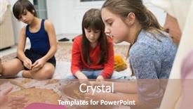  Presentation with business partnerships - Colorful PPT layouts enhanced with family and friends small business backdrop and a coral colored foreground