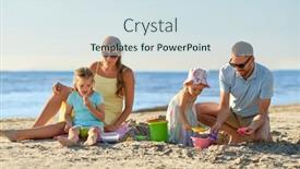  Presentation with family - Colorful slide deck enhanced with family-and-leisure-concept-happy backdrop and a sky blue colored foreground