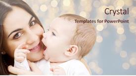  Presentation with motherhood - Colorful PPT layouts enhanced with family and motherhood concept - happy backdrop and a lemonade colored foreground