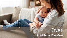  Presentation with motherhood - Presentation theme consisting of family and motherhood concept - happy background and a coral colored foreground