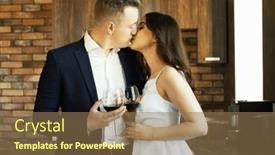  Presentation with romance - Slides with family-and-young-people-concept background and a coral colored foreground