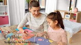  Presentation with art craft - PPT layouts having family-art-and-craft-concept background and a  colored foreground