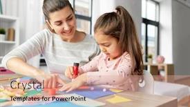 Presentation with art craft - Slides having family-art-and-craft-concept background and a  colored foreground