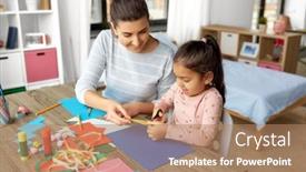  Presentation with art craft - Audience pleasing theme consisting of family-art-and-craft-concept backdrop and a  colored foreground