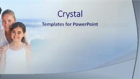  Presentation with family - Slide deck featuring family at beach with grey background and a  colored foreground