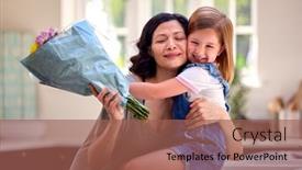  Presentation with home black family - Slides enhanced with family-at-home-with-daughter background and a violet colored foreground