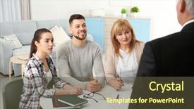  Presentation with notary - Beautiful theme featuring family at notary public office backdrop and a tawny brown colored foreground