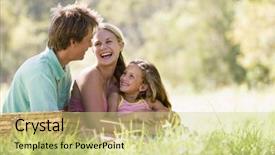  Presentation with generation family farm - PPT layouts consisting of family at park having background and a soft green colored foreground