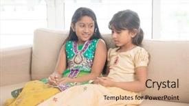  Presentation with indian - Colorful slide set enhanced with family bonding at home happy backdrop and a lemonade colored foreground