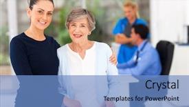  Presentation with doctor office call center - Cool new slide set with family care - beautiful daughter and her senior backdrop and a teal colored foreground