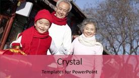  Presentation with chinese new year - Audience pleasing theme consisting of family celebrates chinese new year backdrop and a coral colored foreground