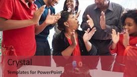  Presentation with 60th birthday - Cool new slide set with family celebrating 60th birthday together backdrop and a red colored foreground