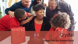  Presentation with 60th birthday - Amazing presentation theme having family celebrating 60th birthday together backdrop and a red colored foreground