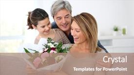  Presentation with family day - Presentation with family celebrating mother's day background and a coral colored foreground