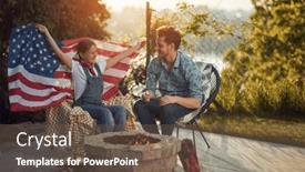  Presentation with independence day - Slide set having family-celebration-of-independence-day background and a tawny brown colored foreground