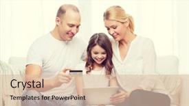  Presentation with banking - Beautiful slides featuring family child technology money backdrop and a lemonade colored foreground