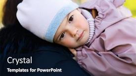  Presentation with baby girl - PPT layouts featuring family-childhood-and-people-concept background and a wine colored foreground