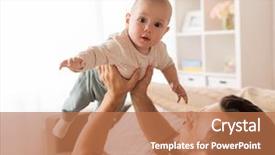  Presentation with happy baby - Cool new presentation with family childhood babyhood and people backdrop and a  colored foreground