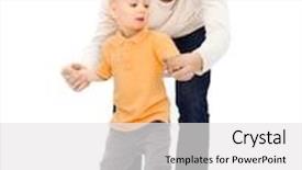  Presentation with teaching - Amazing PPT layouts having family childhood fatherhood leisure and people concept - happy father teaching little son to ride on skateboard backdrop and a white colored foreground