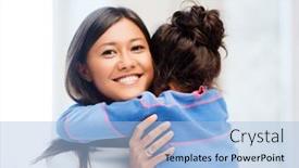  Presentation with family children - Amazing slide deck having family-children-and-happy-people backdrop and a light blue colored foreground