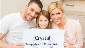  Presentation with family children - Presentation theme enhanced with family children and happy people background and a sky blue colored foreground