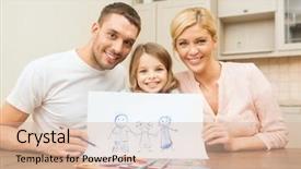  Presentation with family children - PPT theme enhanced with family children and happy people background and a soft green colored foreground