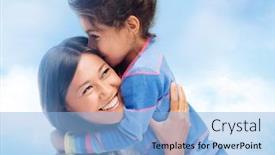  Presentation with family children - Slide deck having family-children-and-happy-people background and a light blue colored foreground