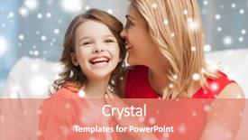  Presentation with family children - Cool new PPT theme with hideaway scene bright holiday backdrop and a teal colored foreground